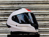 MT BRAKER PD 1001 S SOLID A0 PLAIN WHITE DUAL VISOR