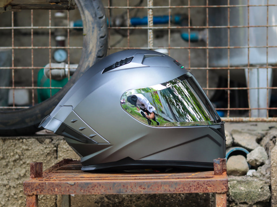 GILLE 843 CIRCUIT MATTE GRAY (DUAL VISOR)