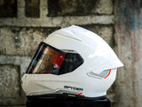SPYDER EDGE PD 1601-W S ARTIC WHITE RED S0 FULLFACE WITH FREE CLEAR LENS