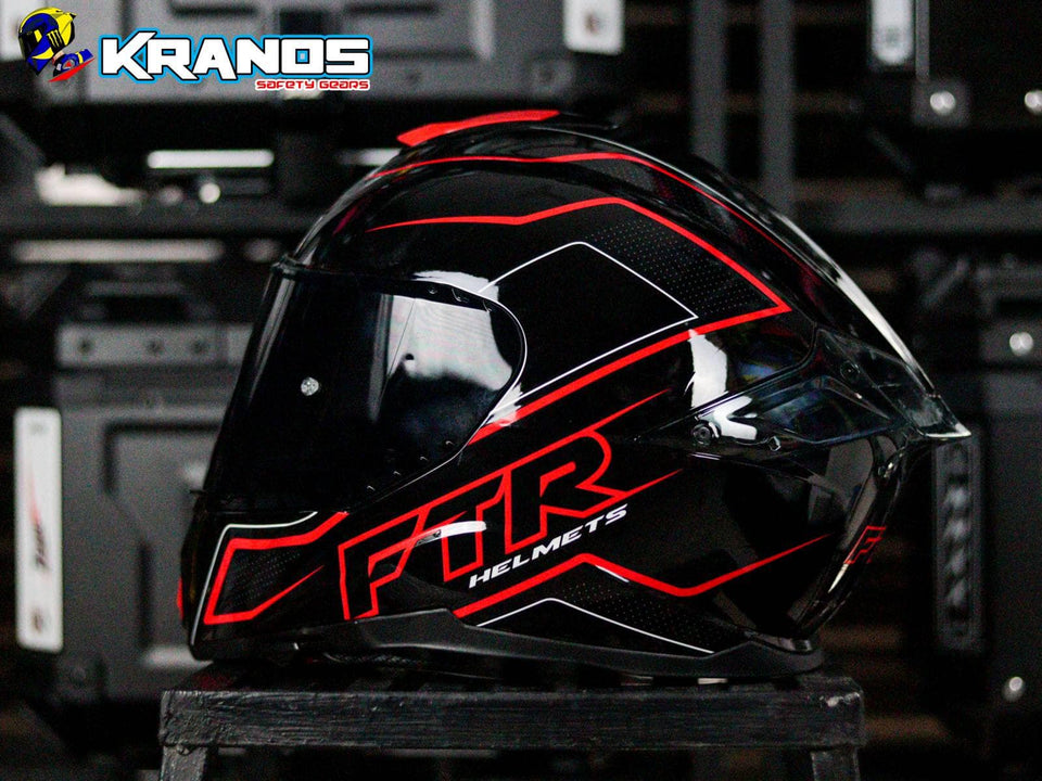 FTR XR 2 PRO RICON GLOSS BLACK RED DUAL VISOR!! WITH FREE CLEAR LENS AND SPOILER!!