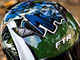 FTR XR 500 PRO MONKEY GLOSS BLACK GREEN WITH FREE CLEAR LENS