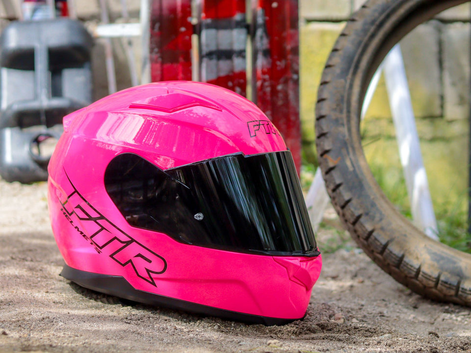 FTR XR 500 PRO SOLID GLOSS PINK WITH FREE CLEAR LENS