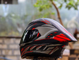 ZEBRA 611 MAX BATMAN MATTE BLACK RED (DUAL VISOR)