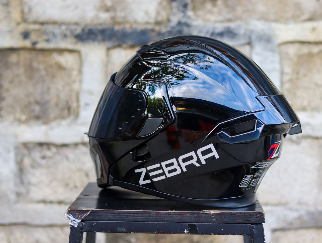 ZEBRA 805 PLUS BLACK MODULAR (DUAL VISOR) WITH FREE CLEAR LENS