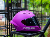 ZEBRA 655 NIFTY MATTE PURPLE (SINGLE VISOR)