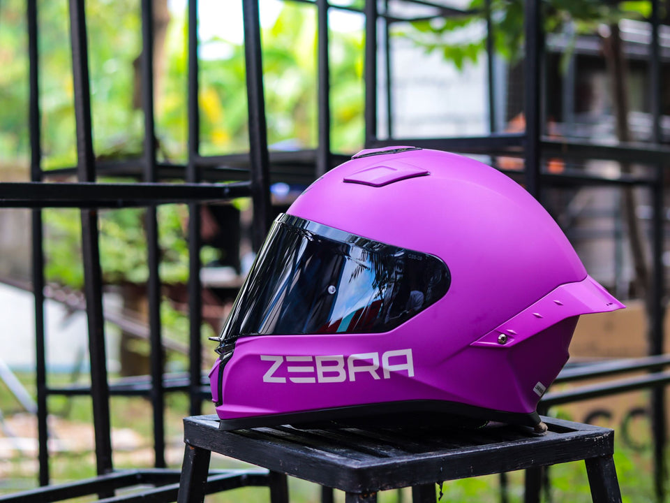 ZEBRA 655 NIFTY MATTE PURPLE (SINGLE VISOR)