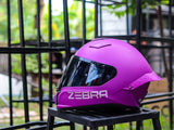 ZEBRA 655 NIFTY MATTE PURPLE (SINGLE VISOR)