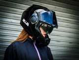 GILLE ILM-Z501 VERTIX PLAIN BLACK (DUAL VISOR)