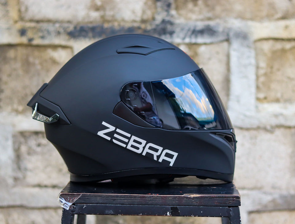 ZEBRA 801 MATTE BLACK (DUAL VISOR) WITH FREE CLEAR LENS