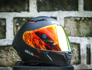 GILLE A118-2 ADIRA MATTE BLACK REVO RED LENS DUAL VISOR WITH FREE CLEAR LENS