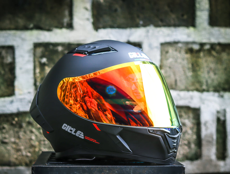 GILLE A118-2 ADIRA MATTE BLACK REVO RED LENS DUAL VISOR WITH FREE CLEAR LENS