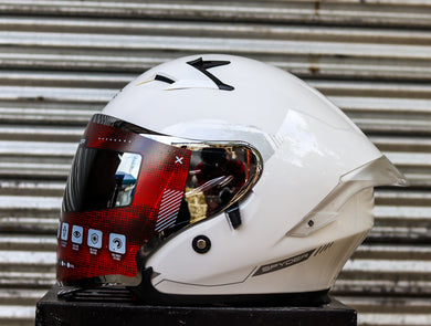 SPYDER FUEL PD 1501 SS ARTIC WHITE SILVER SO V2 DUAL VISOR WITH FREE CLEAR LENS