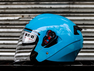 HNJ 006 LIGHT BLUE DUAL VISOR