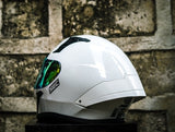 SEC 07078 INTEGRA SOLID 2023 GLOSS WHITE BLACK WITH FREE CLEAR LENS(DUAL VISOR