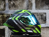 GILLE CIRCUIT MONACO MATTE BLACK GRAY GREEN DUAL VISOR WITH FREE CLEAR LENS