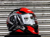 SPYDER  FORZA GD 3611-B S BLACK RED S1 FULLFACE WITH FREE CLEAR LENS