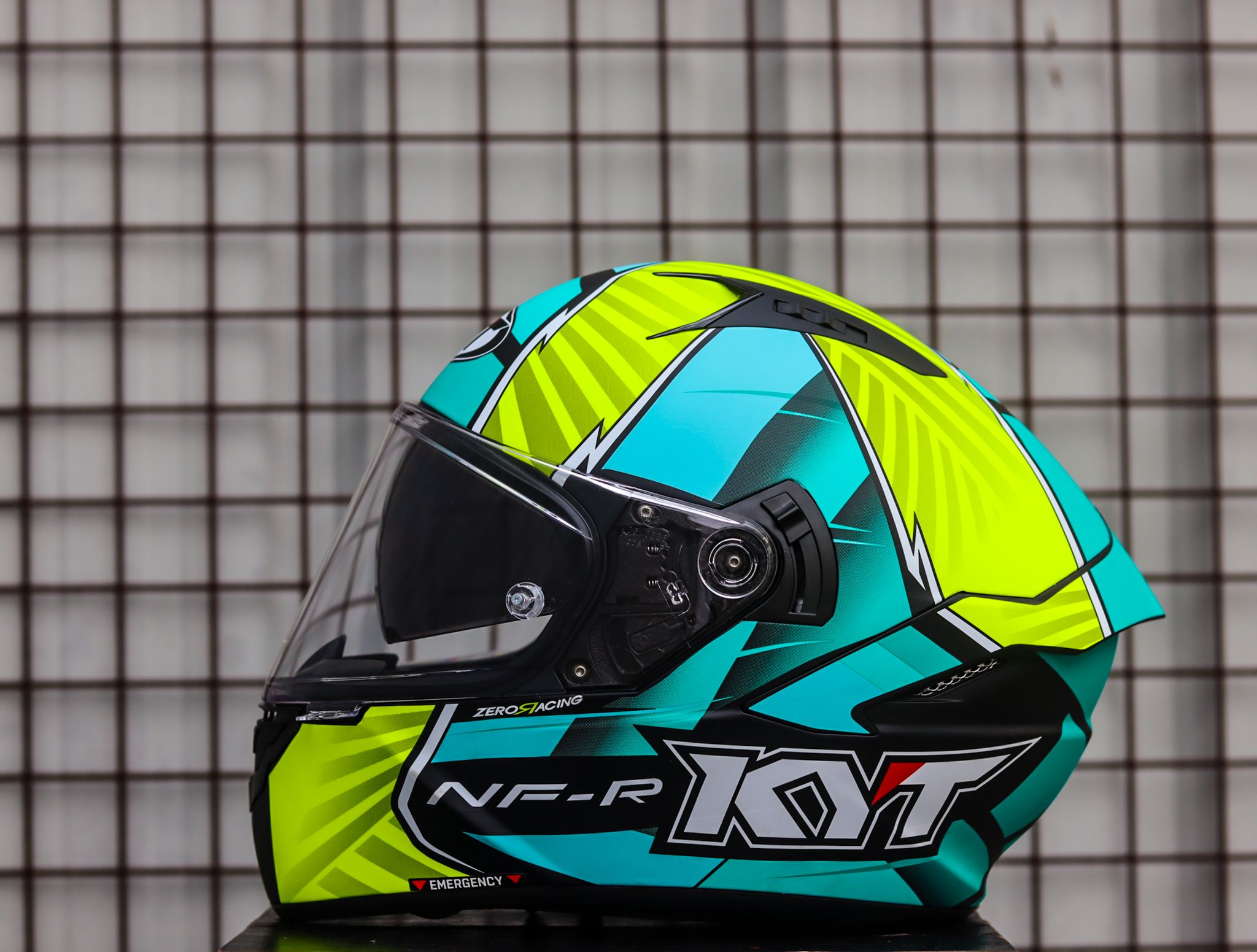 KYT NF-R XAVI FORES 2021 REPLICA MATTE YELLOW GREEN (DUAL