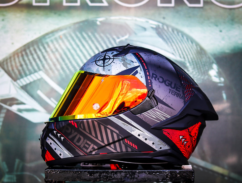 SPYDER ROGUE+ GD 3621M-B_FR MATTE BLACK RED S2 FULLFACE WITH FREE CLEAR LENS