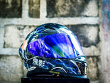 SPYDER ARMADA GD 37A1-B FB BLACK BLUE HIEI SA FULLFACE WITH FREE CLEAR LENS