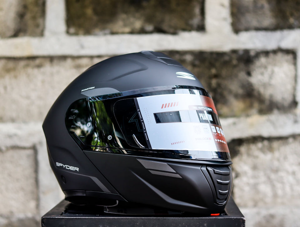 SPYDER PHANTOM PD 3401M S MATTE BLACK GRAY SO V2 MODULAR DUAL VISOR WITH FREE CLEAR LENS