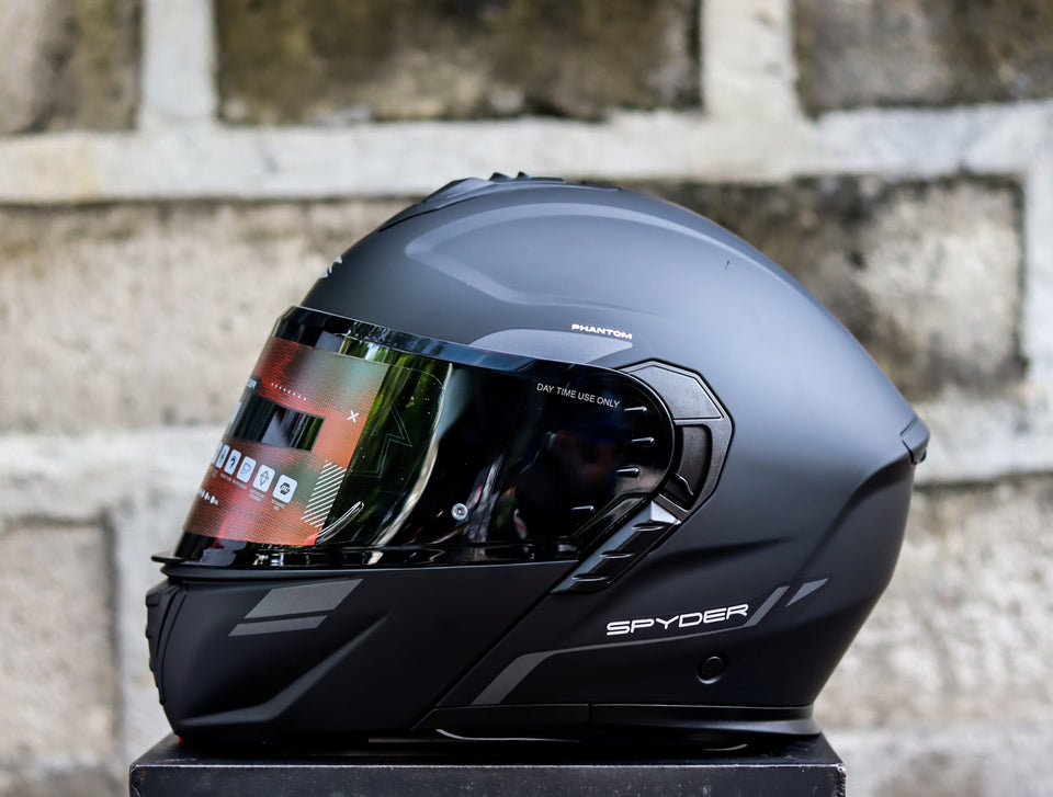 SPYDER PHANTOM PD 3401M S MATTE BLACK GRAY SO V2 MODULAR DUAL VISOR WITH FREE CLEAR LENS