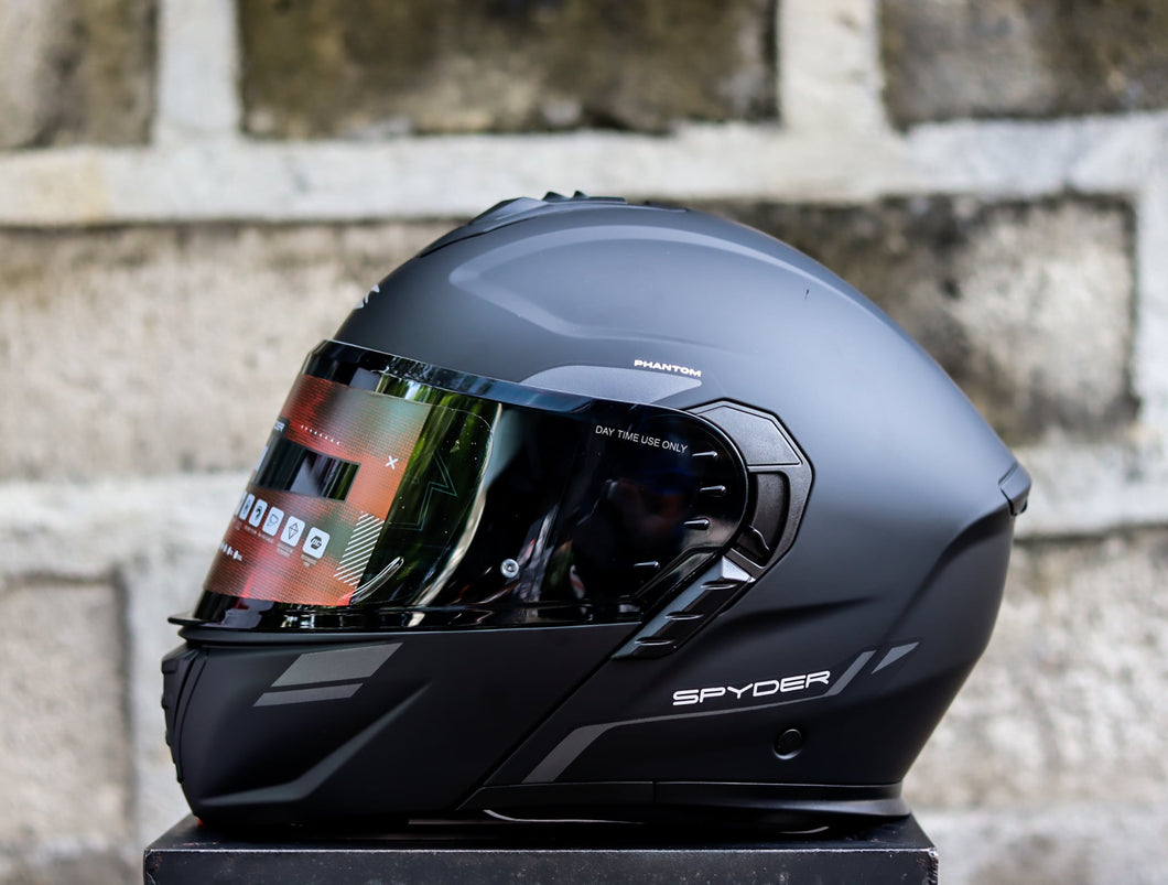 SPYDER PHANTOM PD 3401M S MATTE BLACK GRAY SO V2 MODULAR DUAL VISOR WITH FREE CLEAR LENS