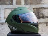 ZEBRA YM 627 MATTE ARMY GREEN MODULAR WITH FREE CLEAR LENS