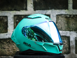 GILLE A118-2 ADIRA LAKE GREEN REVO LAKE BLUE LENS DUAL VISOR WITH FREE CLEAR LENS