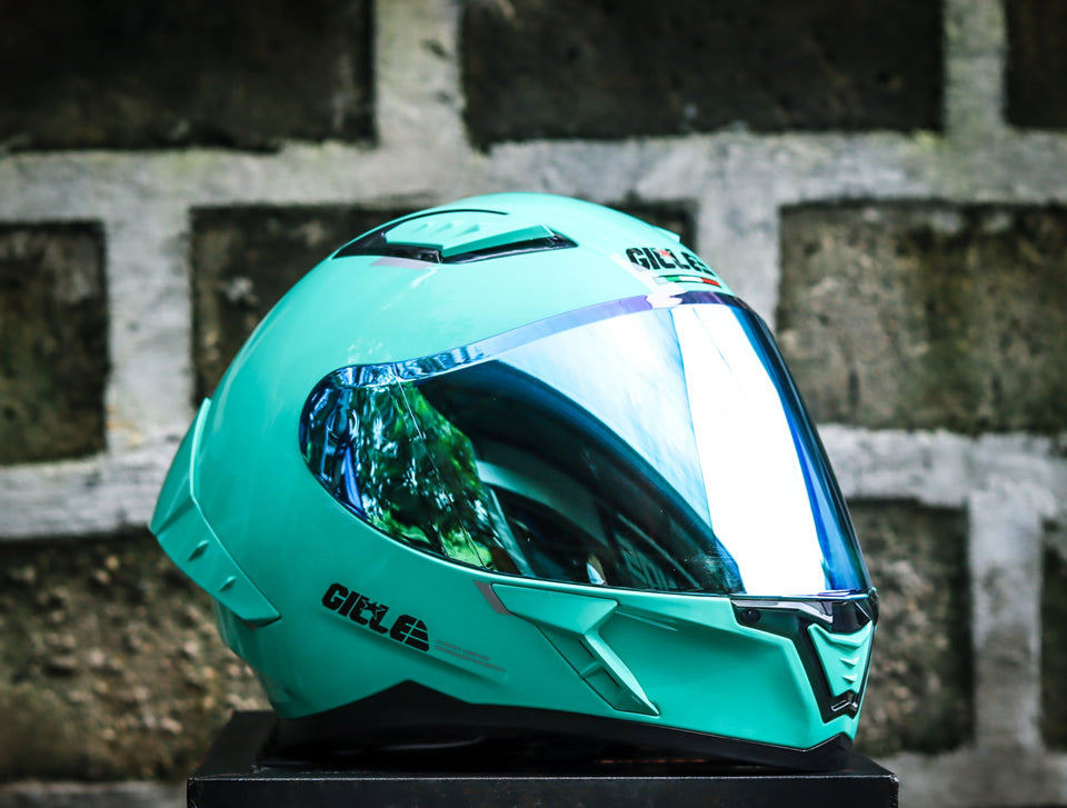 GILLE A118-2 ADIRA LAKE GREEN REVO LAKE BLUE LENS DUAL VISOR WITH FREE CLEAR LENS