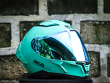 GILLE A118-2 ADIRA LAKE GREEN REVO LAKE BLUE LENS DUAL VISOR WITH FREE CLEAR LENS