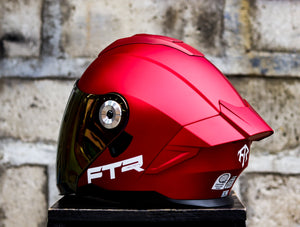 FTR N95 MATTE RED DUAL VISOR