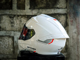 SPYDER EDGE PD 1601-W S ARTIC WHITE RED S0 FULLFACE WITH FREE CLEAR LENS