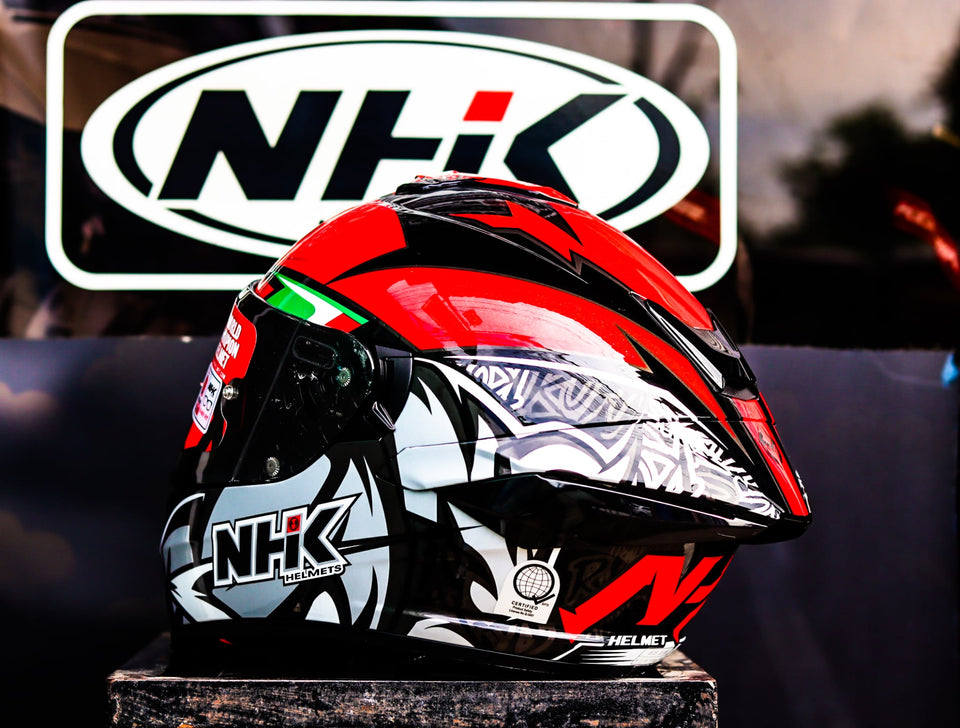 NHK K5R GABRIEL BLACK RED GLOSSY