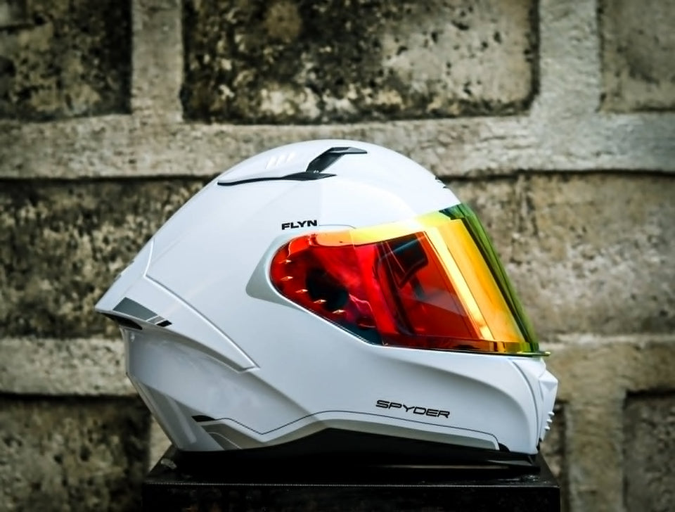 SPYDER FLYN P 1501 FR PEARL WHITE SILVER S0 V2 FULLFACE WITH FREE CLEAR LENS