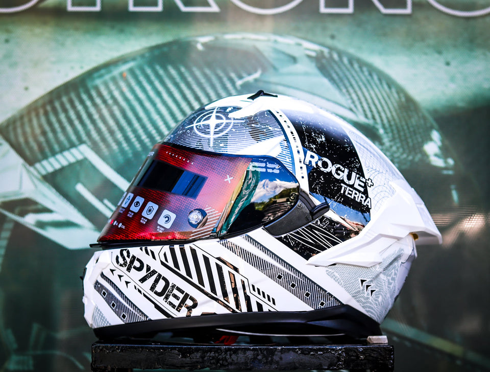 SPYDER ROGUE+ GD 1321-W_S ARTIC WHITE BLACK S2 FULLFACE WITH FREE CLEAR LENS