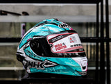 NHK K5R ARCHIE WHITE GLOSSY DUAL VISOR