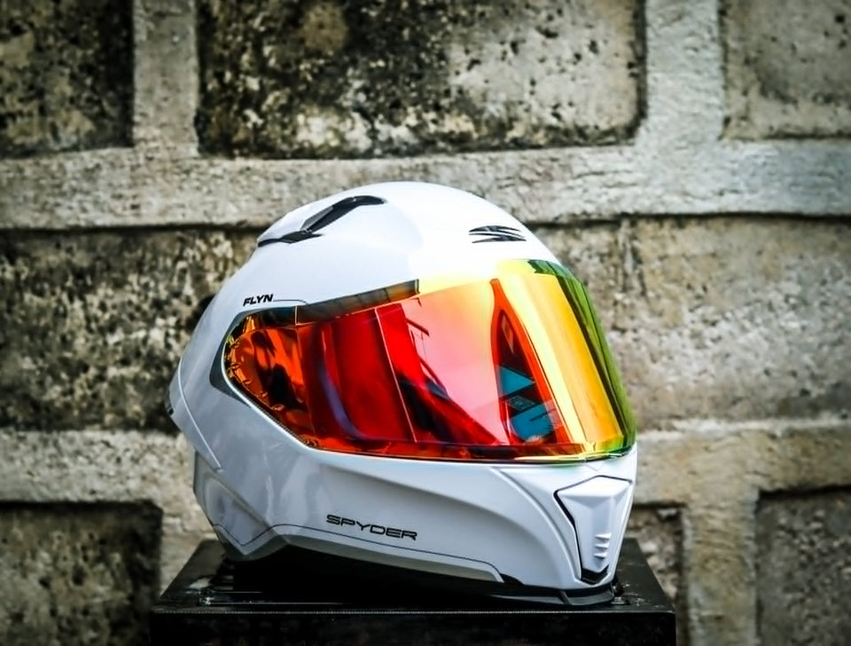 SPYDER FLYN P 1501 FR PEARL WHITE SILVER S0 V2 FULLFACE WITH FREE CLEAR LENS