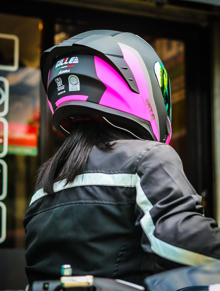 GILLE ADIRA ECLIPSE MATTE BLACK PINK WITH FREE CLEAR LENS (DUAL VISOR)