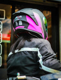 GILLE ADIRA ECLIPSE MATTE BLACK PINK WITH FREE CLEAR LENS (DUAL VISOR)