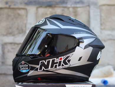 NHK GP PRIME RYUSEI BLACK SILVER DOFT DUAL VISOR