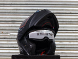 ZEBZEBRA A113 RITZY MATTE BLACK (DUAL VISOR) WITH FREE CLEAR LENS
