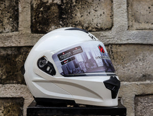 HNJ A119 GLOSS WHITE MODULAR DUAL VISOR