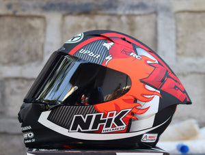 NHK GP R-TECH ALI ADRIAN BLACK RED DOFT SINGLE VISOR