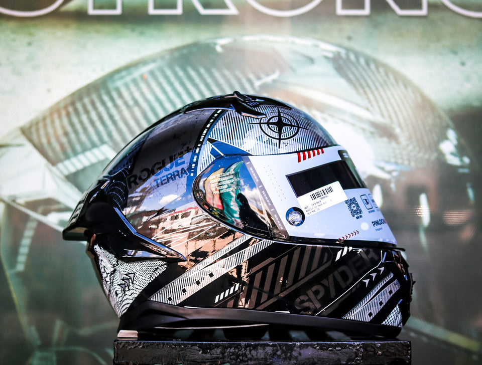 SPYDER ROGUE+ GD 3121-B_S BLACK WHITE S2 FULLFACE WITH FREE CLEAR LENS