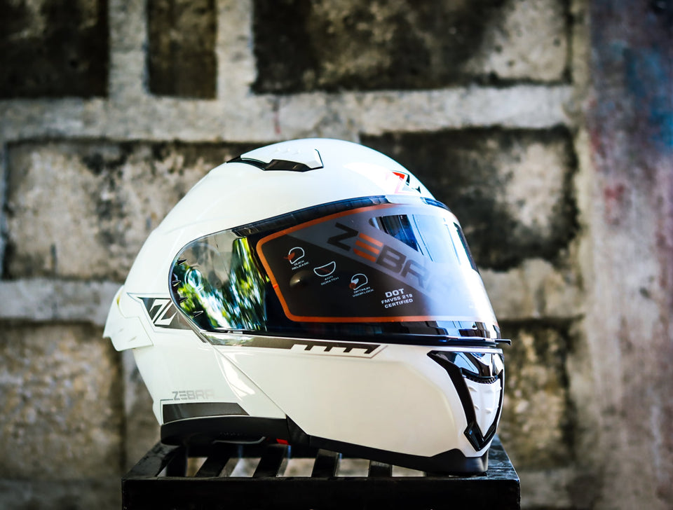 ZEBRA A119 CORRIDA WHITE MODULAR WITH FREE CLEAR LENS