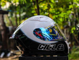 GILLE 135 TWO TONE BLACK WHITE (DUAL VISOR)