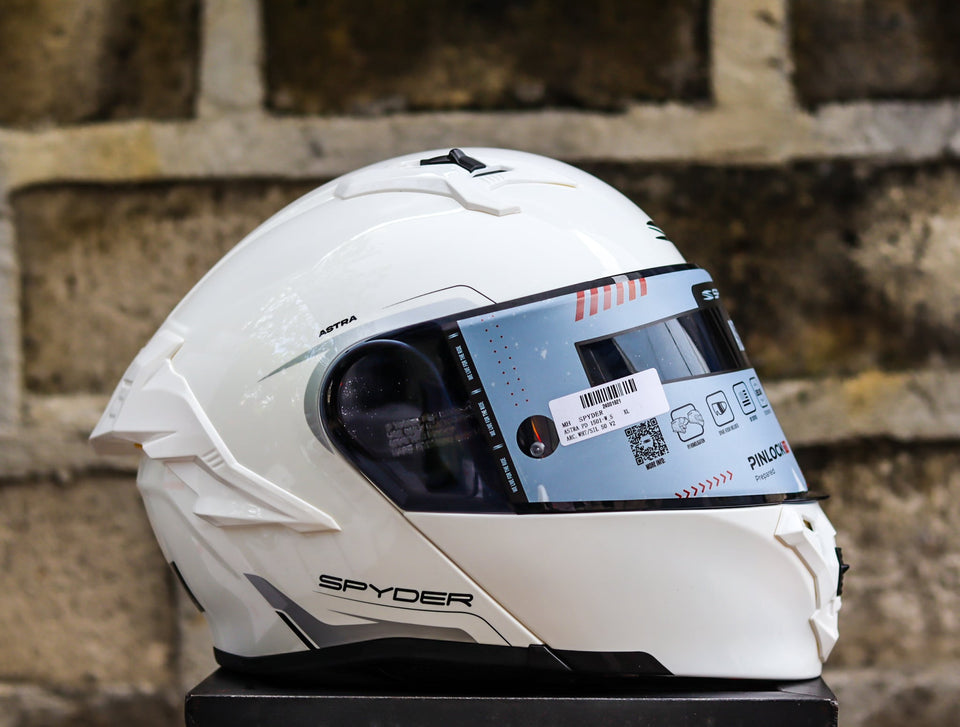 SPYDER ASTRA PD 1501-W S ARTIC WHITE SILVER SO V2 MODULAR DUAL VISOR WITH FREE CLEAR LENS