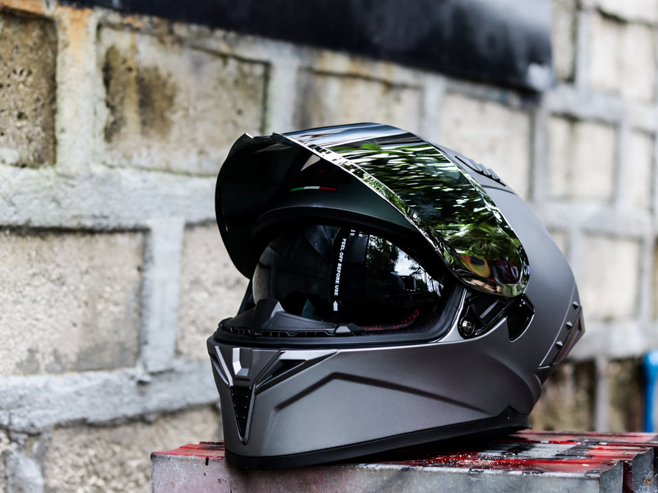 GILLE 843 CIRCUIT MATTE GRAY (DUAL VISOR)