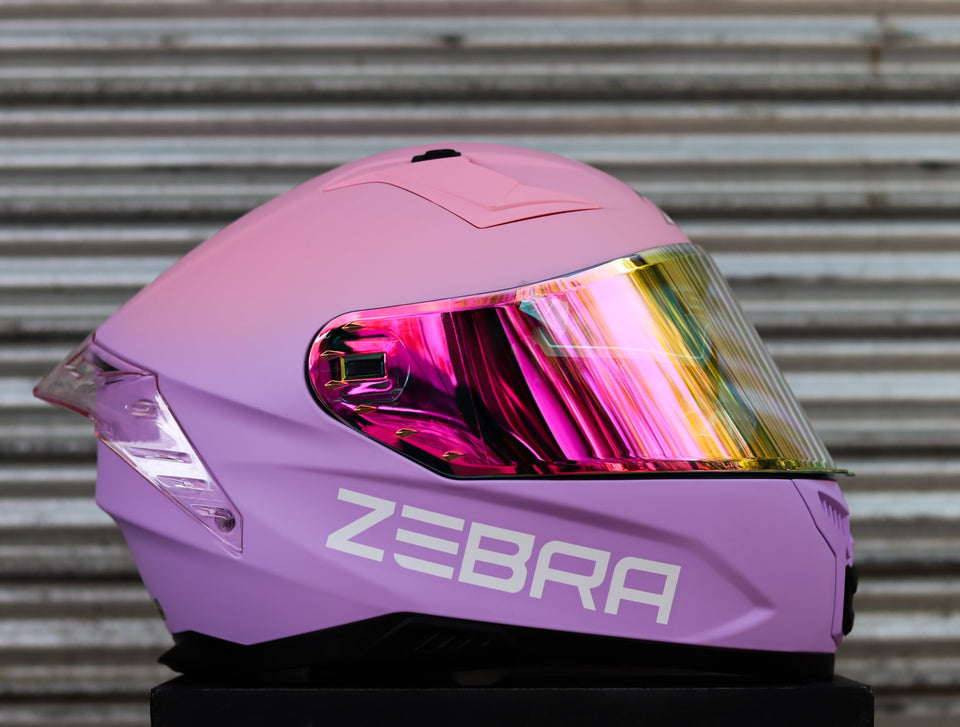 ZEBRA 2023 PARADIGM REVO VISOR TWO TONE MATTE PURPLE PINK FREE CLEAR LENS