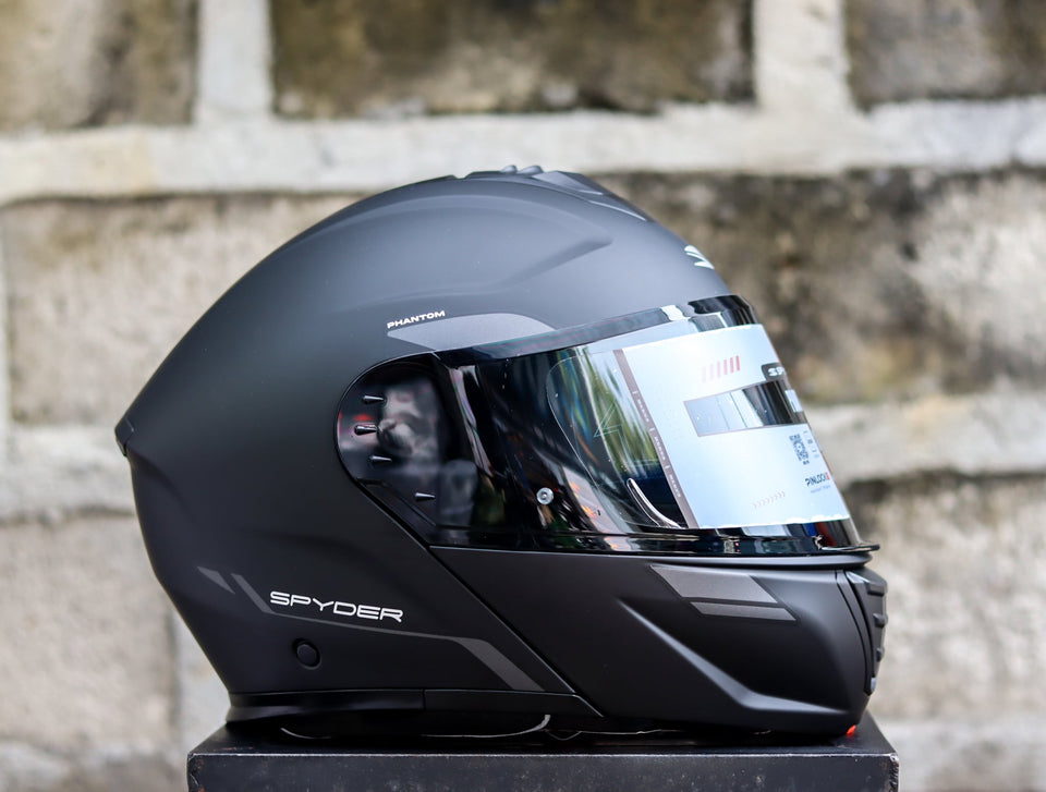 SPYDER PHANTOM PD 3401M S MATTE BLACK GRAY SO V2 MODULAR DUAL VISOR WITH FREE CLEAR LENS